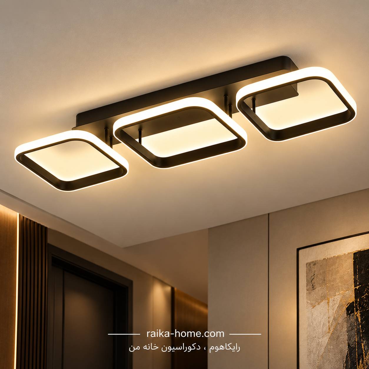 لوستر سقفی سه حلقه نوربیرون رایکا MKLITE-123